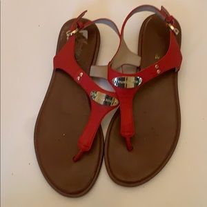 Red Michael Kors sandals size 10